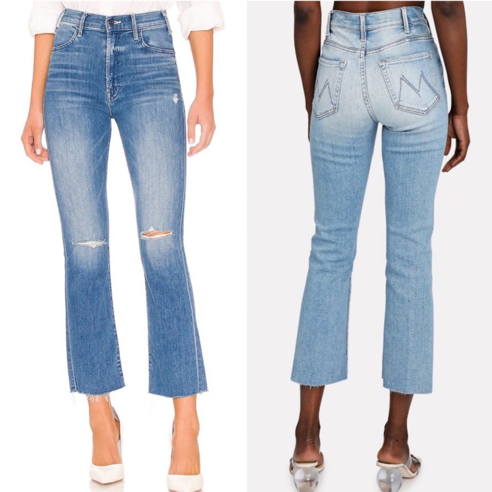 MOTHER hustler ankle fray size 28
